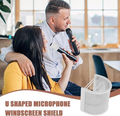 FAVOMOTO على شكل حرف U Pop Filter Mic Pop Screen ميكروفون درع الزجاج الأمامي لتسجيل بث الاستوديو in Saudi Arabia