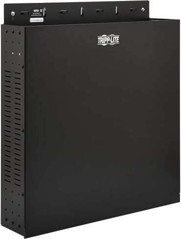 حاوية حامل حامل حائط عمودية من Tripp Lite SmartRack 2U، ملف تعريف منخفض 5 بوصات من الحائط، عمق المعدات 19 بوصة، جوانب ذات فتحات تهوية توفر تدفق هواء مجاني، أدوات التركيب متضمنة، ضمان لمدة 5 سنوات (SRWO2UBRKT) in Kuwait