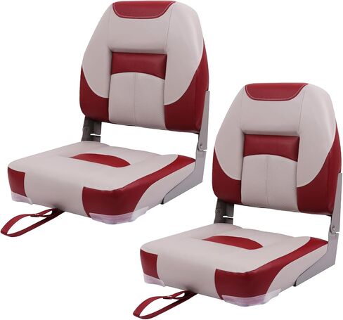 مقعد قارب سبورتيك ديلوكس منخفض الظهر، مقعد قارب صيد قابل للطي باللون البني/الرمل (مقعدين) in Kuwait