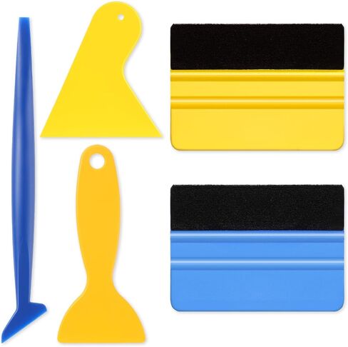 Prasacco 5 PCS Felt Edge Squeegee Car Wrapping Tool Kit, Vinyl Wrap Squeegee Applicator Tool for Car Vinyl Wrap, Window Tint, Wallpaper, Decal Sticker Installation in Saudi Arabia