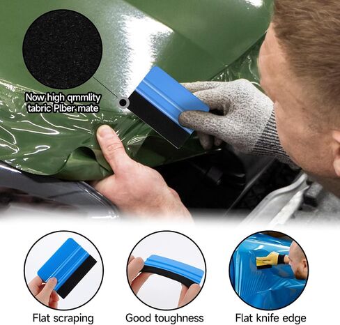 Prasacco 5 PCS Felt Edge Squeegee Car Wrapping Tool Kit, Vinyl Wrap Squeegee Applicator Tool for Car Vinyl Wrap, Window Tint, Wallpaper, Decal Sticker Installation in Saudi Arabia