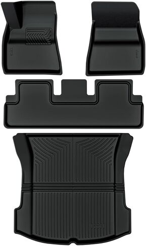 OEDRO Floor Mats Fit for 2023-2024 Chevy Colorado Crew Cab/GMC Canyon Crew Cab, All-Weathe Car Floor Liners Accessories Includes 1st and 2nd Row, Black in Saudi Arabia