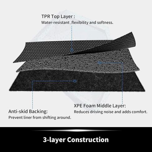 OEDRO Floor Mats Fit for 2023-2024 Chevy Colorado Crew Cab/GMC Canyon Crew Cab, All-Weathe Car Floor Liners Accessories Includes 1st and 2nd Row, Black in Saudi Arabia