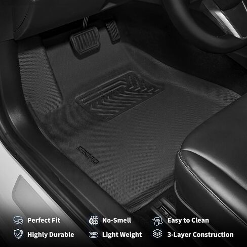 OEDRO Floor Mats Fit for 2023-2024 Chevy Colorado Crew Cab/GMC Canyon Crew Cab, All-Weathe Car Floor Liners Accessories Includes 1st and 2nd Row, Black in Saudi Arabia