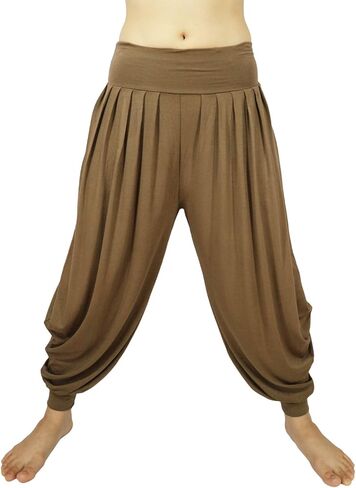 بنطال نسائي من Lovely Creations مزود بثنيات حريم علاء الدين بخصر مطاطي فضفاض in Kuwait