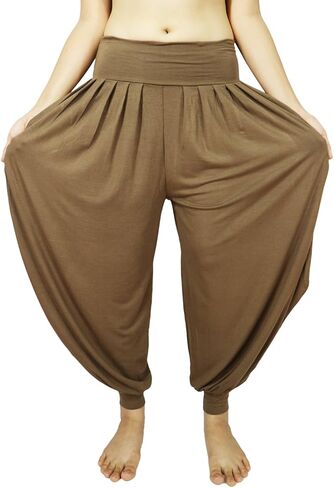 بنطال نسائي من Lovely Creations مزود بثنيات حريم علاء الدين بخصر مطاطي فضفاض in Kuwait