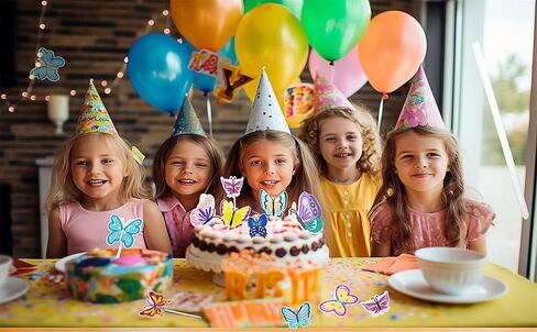 مجموعة 30 عبوة من لوازم تزيين الكيك على شكل فراشة لحفلات أعياد الميلاد. أغطية كعكة الفراشة الملونة للأطفال in Saudi Arabia