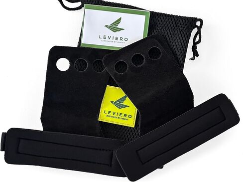 مقابض الجمباز من ليفيرو وديز ذات 3 فتحات، مقابض للجمباز، مقابض جلدية ناعمة متعددة الأغراض للتدريب المتقاطع، عمليات السحب، رفع الأثقال، جرس كيتل بيل، التمرين، مقابض WOD للبالغين in Kuwait