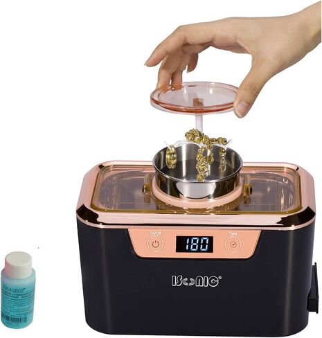 iSonic DS310C Miniaturized Commercial Ultrasonic Cleaner With Makeup Brush Holder For Cosmetic Tools, Air Brushes, Jewelry, Eyeglasses, 110V 55W in Saudi Arabia