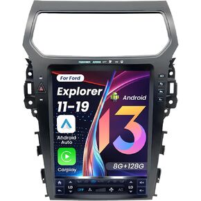 Car Radio for Ford Explorer 2011–2019 – 12.1" Android Head Unit (8+128G) with Wireless CarPlay & Android Auto, 5G WiFi, GPS Navigation, DSP, RDS, Bluetooth, Hi-Fi Sound, Backup Camera Support in Saudi Arabia
