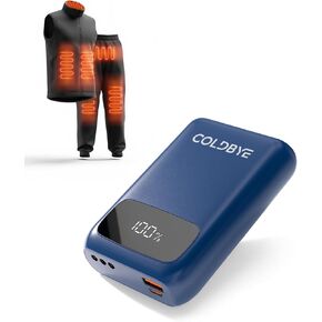 ColdBye PD 30W 20000mAh Battery Pack for Heated Vest Built-in 3 DC Size Adapter, DC 7.4V/5A Power Bank for Heated Vest & Jackets with LED Display in Saudi Arabia