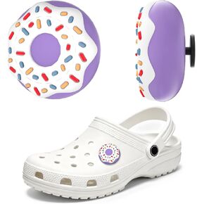 Waterproof Shoe Holder Compatible with AirTag, Hidden Silicone Shoe Holder, Shoes Charms Compatible with Apple Air Tag Tracker, Anti-Lost for Kid, Baby, Elderly (Purple White) in Kuwait