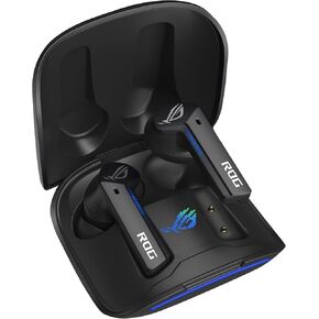 سماعات أذن ASUS ROG Cetra True اللاسلكية للألعاب، سماعات أذن بلوتوث منخفضة الكمون، إلغاء الضوضاء النشط، عمر البطارية 27 ساعة، مقاومة للماء IPX4، سماعة رأس مع شحن لاسلكي، أسود (متجدد) in Kuwait