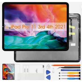 استبدال شاشة تعمل باللمس لجهاز iPad Pro 11 الجيل الثالث 4th 2021 A2377 A2459 A2301 A2460 2022 A2435 A2761 A2762 A2759 شاشة LCD زجاجية تعمل باللمس مع مجموعة ممتازة مع أدوات in Kuwait