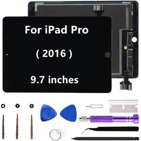 for iPad Pro 2016 LCD Screen Replacement 2016 A1673 A1674 A1675 9.7" Display Touch Digitizer Assembly (White+Tools) in Kuwait