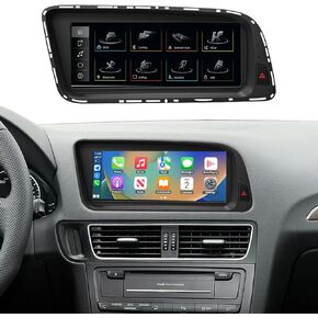 NINETOM 8.9 بوصة تعمل باللمس لاسلكي CarPlay Android Auto الوسائط المتعددة مستقبل راديو السيارة متوافق مع Audi Q5 مع نظام 3G MMI+ (2009-2017)، يدعم Mirrorlink، الكاميرا، الملاحة in Kuwait
