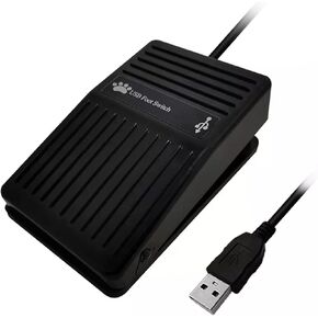 Meichoon USB دواسة القدم واحدة ميكانيكية للتحكم في مفتاح الضغط محاكي مخصص مجموعة الاختصار مفتاح للحصول على الصور الطبية لعبة معدات الكمبيوتر مع كابل 2 متر/78.7 بوصة in Kuwait