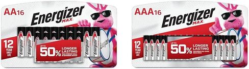 Energizer MAX AA Batteries & AAA Batteries Combo Pack, 16 AA and 16 AAA (32 Count) in Saudi Arabia