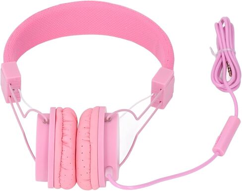 Denash Wired Headset, Foldable Adjustable Headband Inline Control Stereo Headphones,Wired Gaming Headset with Mic for Music Calls Games (), Pink, Denashfi8a0mw2gq-14 in Saudi Arabia