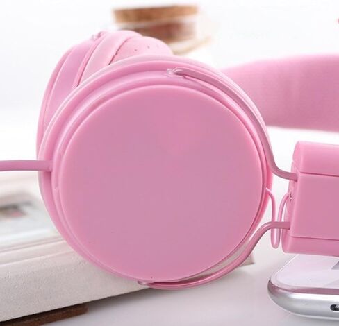 Denash Wired Headset, Foldable Adjustable Headband Inline Control Stereo Headphones,Wired Gaming Headset with Mic for Music Calls Games (), Pink, Denashfi8a0mw2gq-14 in Saudi Arabia