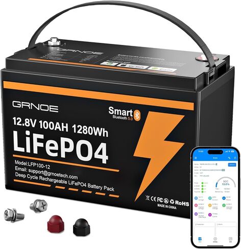 48V100AH LiFePO4 Lithium Battery, 48V Lithium Battery Buiilt-in 100A BMS，4000+Deep Cycle，LCD Monitor & Mobile APP,Perfect for RV, Trolling Motors, Marine, Solar System and Off Grid Living in Saudi Arabia