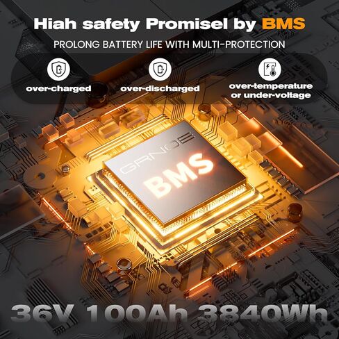 بطارية ليثيوم 48V100AH ​​LiFePO4، بطارية ليثيوم 48 فولت مدمجة 100 أمبير BMS، 4000+ دورة عميقة، شاشة LCD وتطبيق للهاتف المحمول، مثالية للمركبات الترفيهية ومحركات التصيد والبحرية والنظام الشمسي والمعيشة خارج الشبكة in Kuwait