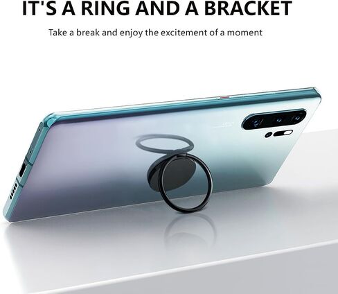 Universal Cell Phone Ring Stand,Finger Grip Holder Kickstand,Compatible All Android, Smartphone,Tablet and Case (2 Pcs/Black) in Saudi Arabia