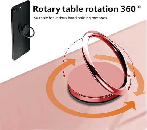 Universal Cell Phone Ring Stand,Finger Grip Holder Kickstand,Compatible All Android, Smartphone,Tablet and Case (2 Pcs/Black) in Saudi Arabia