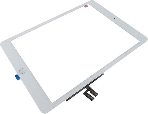 White 10.2'' Digitizer Glass with Home Button Replacement for iPad 7th 8th Gen, Capacitive Touchscreen, Scratch-Resistant by YTXXDEUS in Saudi Arabia