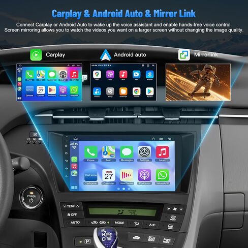 Android 12 Car Radio for Camry 2006-2011, 9 Inch Head Unit Car Stereo with IPS HD Touch Screen, Wireless CarPlay, Android Auto, GPS, WiFi, Backup Camera, SWC, Bluetooth 5.2, 2+32GB Toyota Camry Radio in Saudi Arabia