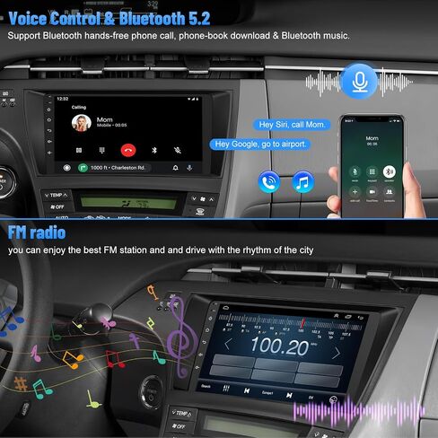 Android 12 Car Radio for Camry 2006-2011, 9 Inch Head Unit Car Stereo with IPS HD Touch Screen, Wireless CarPlay, Android Auto, GPS, WiFi, Backup Camera, SWC, Bluetooth 5.2, 2+32GB Toyota Camry Radio in Saudi Arabia