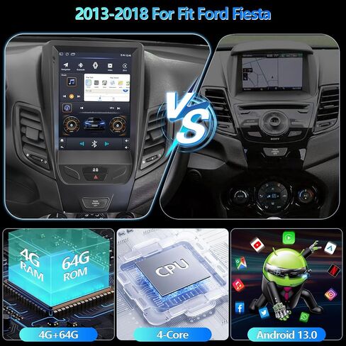 Car Stereo with 9.7-inch IPS Touchscreen for Ford Fiesta 2009-2020 CarPlay & Android Auto Compatible, GPS Navigation (2+32G) in Saudi Arabia