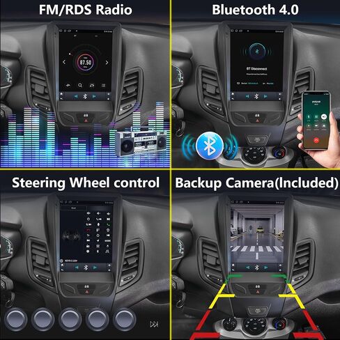 Car Stereo with 9.7-inch IPS Touchscreen for Ford Fiesta 2009-2020 CarPlay & Android Auto Compatible, GPS Navigation (2+32G) in Saudi Arabia