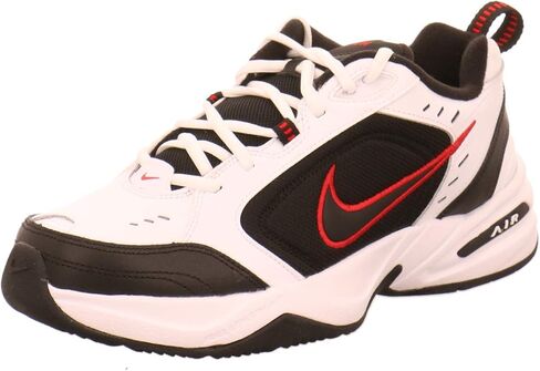 Nike Air Monarch IV Men's Extra Wide Width 4E Shoes White/Metallic Silver 416355-102 (9 4E US) in Saudi Arabia