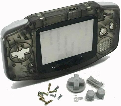 DAGIJIRD حافظة إصلاح شفافة لوحدة التحكم باللون الأسود الشفاف مزودة بزر إغلاق كامل لجهاز Gameboy Advance in Saudi Arabia
