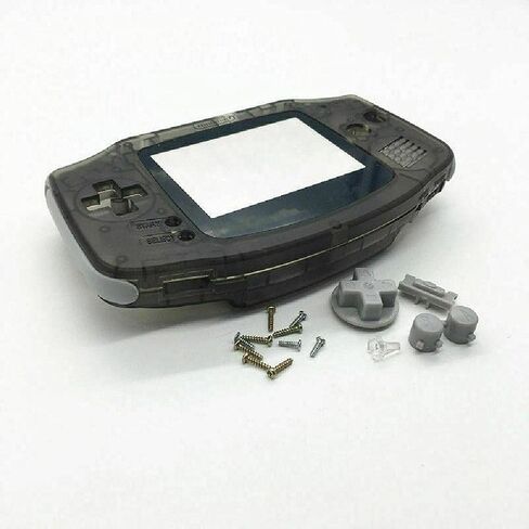 علبة إصلاح بديلة شفافة لأجزاء زر غطاء غلاف كامل أسود شفاف لملحق لعبة Gameboy Advance in Saudi Arabia