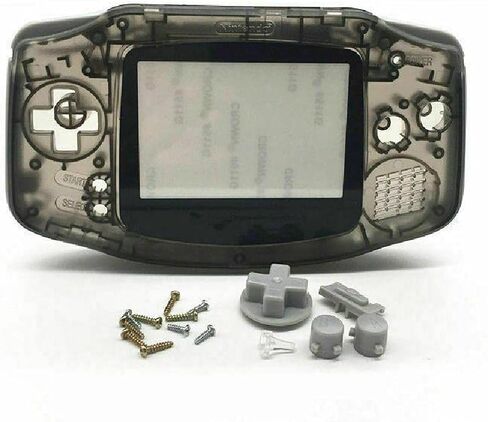 علبة إصلاح بديلة شفافة لأجزاء زر غطاء غلاف كامل أسود شفاف لملحق لعبة Gameboy Advance in Saudi Arabia