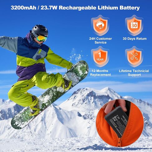 Rechargeable Li-Polymer Battery Pack 7.4V 2200mAh/3200mAh for Battery Heated Gloves Mittens Liners, Heated Socks Heated Back Brace in Kuwait