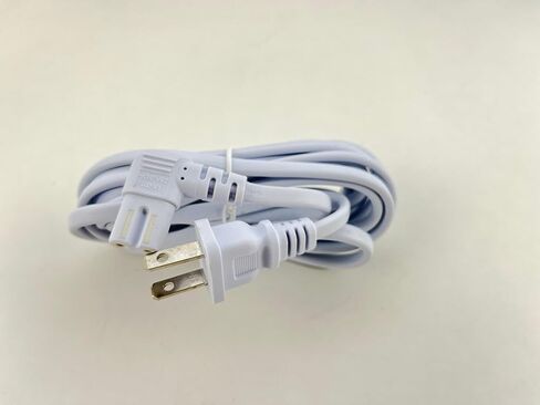 سلك طاقة تيار متردد على شكل حرف L أبيض بطول 10 أقدام من OMNIHIL متوافق مع سلك توصيل الطاقة Pfaff 1040,1171,7500,7510,7530,7550,7560,7570,1475,6230 in Kuwait