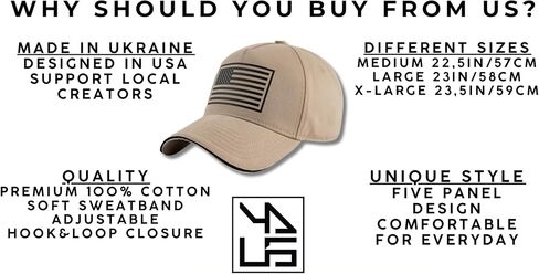 USA Flag Patriotic 5 Panel Baseball Hat Men Women Cotton Adjustable Soft Touch in Saudi Arabia