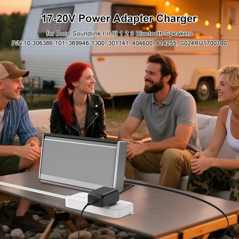 شاحن مكبر صوت 17-20 فولت لجهاز Bose Soundlink I II III 1 2 3 مكبر صوت محمول لاسلكي 369946-1300 306386-101 414255 404600 محول تيار متردد/تيار مستمر مزود بسلك طاقة مع قائمة UL in Saudi Arabia