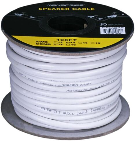 Monoprice 102816 50-Feet 12AWG CL2 Rated 2-Conductor Loud Speaker Cable in Kuwait