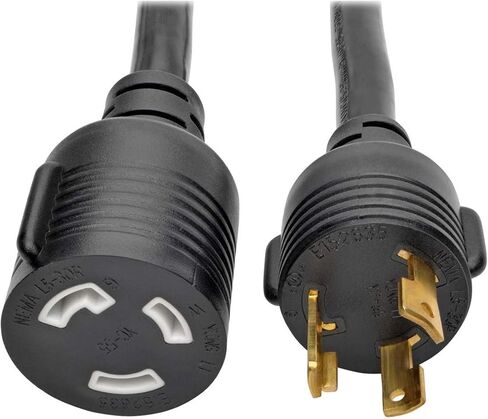 سلك تمديد الطاقة Tripp Lite Heavy Duty L5-30P إلى L5-30R مع موصلات قفل، 30 أمبير، 125 فولت، 10 AWG، NEMA L5-30P إلى NEMA L5-30R، 6 أقدام / 1.83 متر، ضمان محدود مدى الحياة (P046-006-LL-30A) in Saudi Arabia