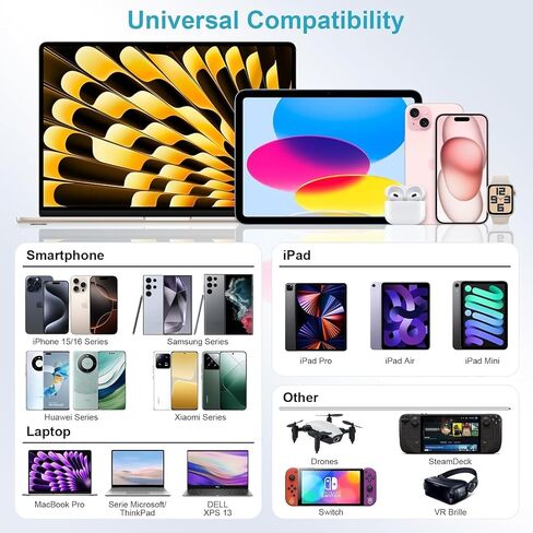 iPhone 17 Carplay Cord, Latest Version Fast Charging Cord [MFI Certified] [6FT] iPhone Air Charger Cable, iPhone 17 Pro/17 Pro Max Charger Cord, USB A to USB C Cable for iPhone 16/15 Series in Kuwait