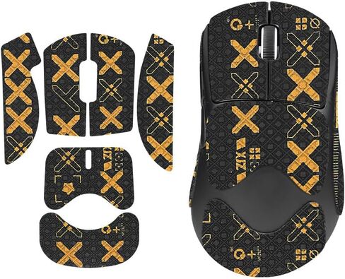 شريط تزلج بشريط لاصق من Mouse Stiker لـ GPW4 لـ Logitech G PRO X Superlight 2 Dex جلد سحلية للفأرة اللاسلكية، ملصق متين مصنوع يدويًا وممتص للعرق، يعزز الراحة والتحكم (Full C) in Saudi Arabia