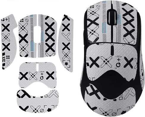 شريط تزلج بشريط لاصق من Mouse Stiker لـ GPW4 لـ Logitech G PRO X Superlight 2 Dex جلد سحلية للفأرة اللاسلكية، ملصق متين مصنوع يدويًا وممتص للعرق، يعزز الراحة والتحكم (Full C) in Saudi Arabia