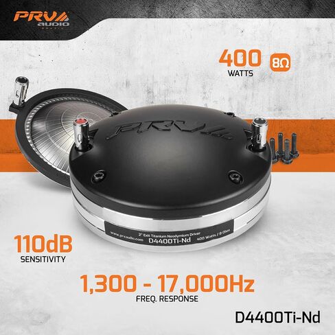 PRV AUDIO D3220Ti-Nd 2 بوصة مخرج تيتانيوم نيوديميوم 220 وات RMS Pro محرك ضغط الصوت 3 بوصة VC 110dB (مفرد) in Kuwait
