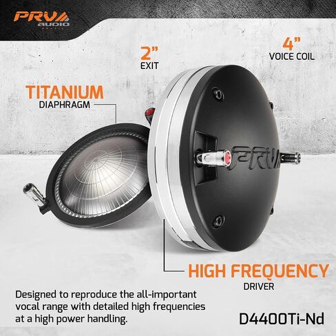 PRV AUDIO D3220Ti-Nd 2 بوصة مخرج تيتانيوم نيوديميوم 220 وات RMS Pro محرك ضغط الصوت 3 بوصة VC 110dB (مفرد) in Kuwait