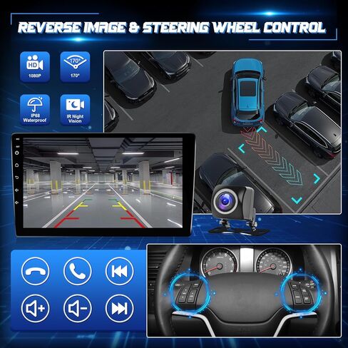 راديو ستيريو للسيارة Android لسيارة Dodge Grand Caravan 2011-2020، Chrysler Town and Country 2011-2016، Grand Voyager 2011-2015 Wireless CarPlay Android Auto، شاشة لمس 9 بوصة/GPS/بلوتوث/FM/WiFi/كاميرا احتياطية in Kuwait