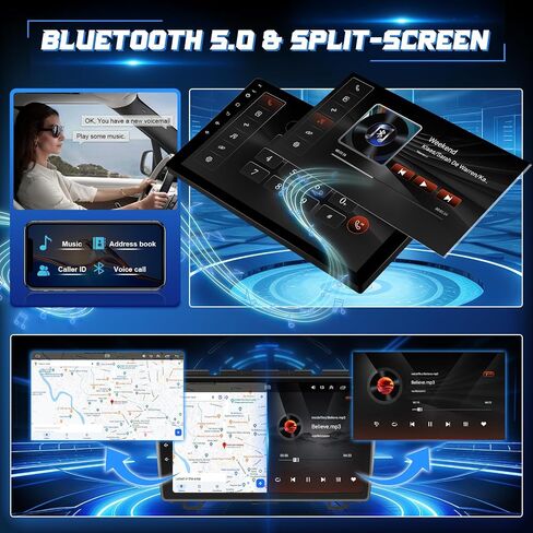 راديو ستيريو للسيارة Android لسيارة Dodge Grand Caravan 2011-2020، Chrysler Town and Country 2011-2016، Grand Voyager 2011-2015 Wireless CarPlay Android Auto، شاشة لمس 9 بوصة/GPS/بلوتوث/FM/WiFi/كاميرا احتياطية in Kuwait